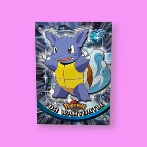 Pokemon 1999 TOPPS Wartortle #08 Blue Logo TV Animation Edition Card